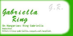 gabriella ring business card